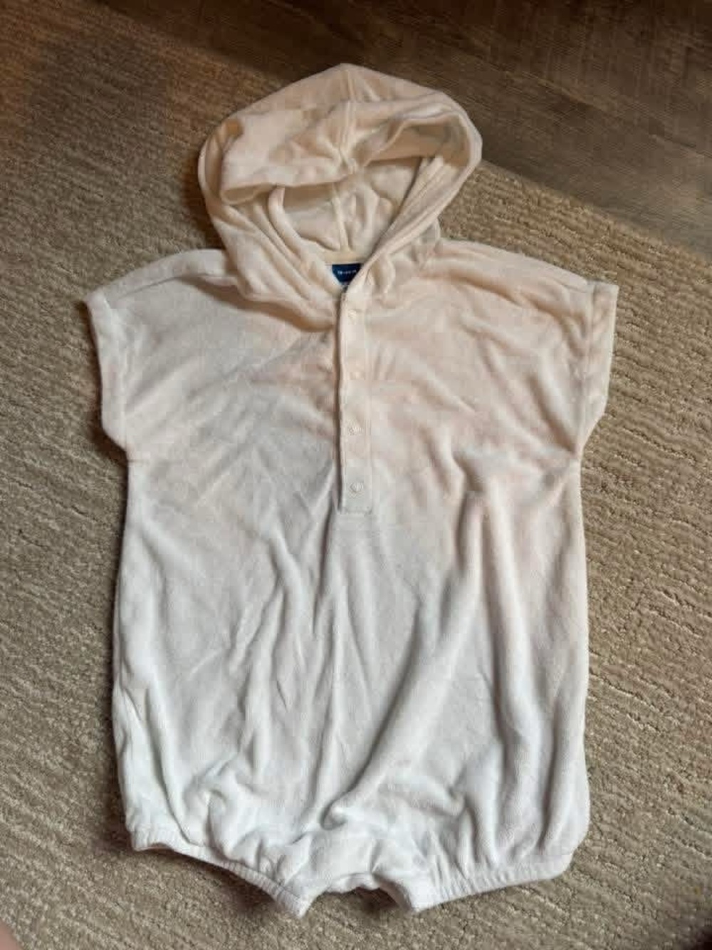 Old navy baby White Hooded Terry Romper Top